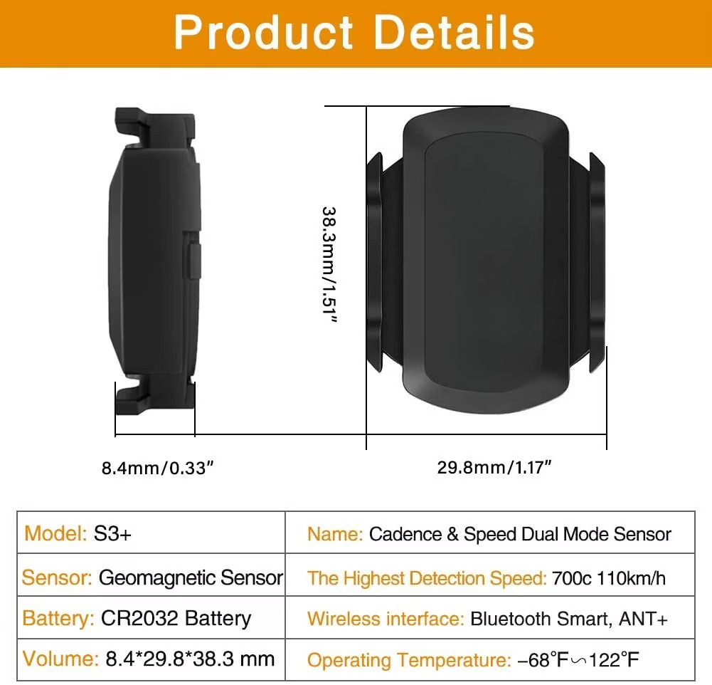 Sensor de Velocidade de Modo D - Cycling Speed Cadence Sensor Dual avaliação e preço